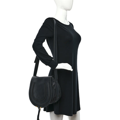 Chloe Calfskin Medium Marcie Round Crossbody Bag Black 2 of 11