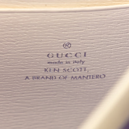 Gucci X KEN SCOTT New Shangai Calfskin Jardin D'Avril Floral Print Mini Dionysus Chain Wallet Ivory Pink 6 of 11