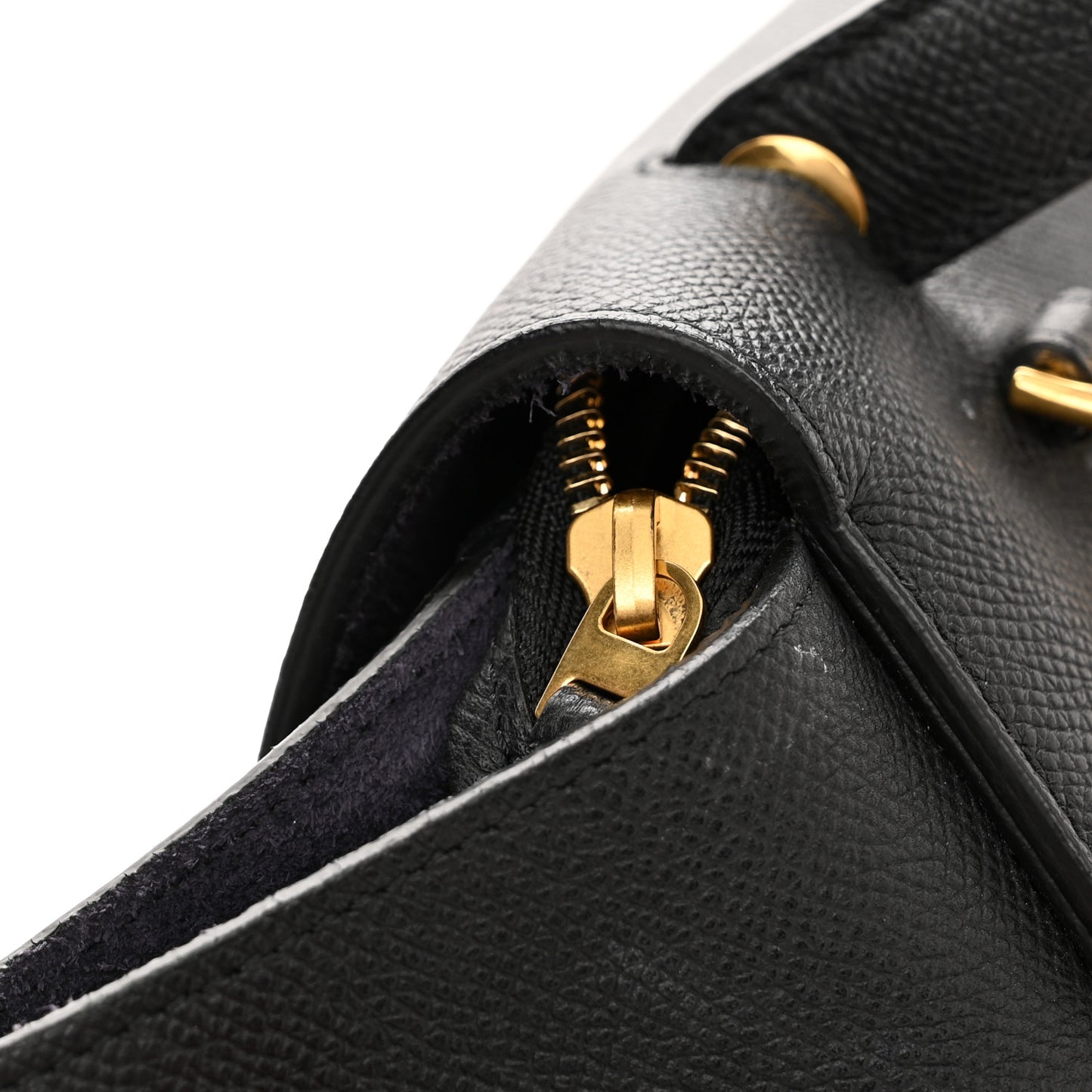 Grained Calfskin Mini Belt Bag Black