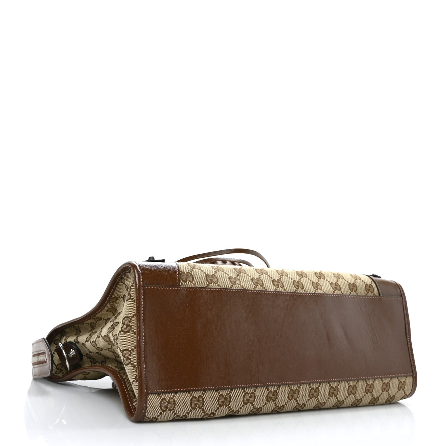 X GUCCI GG Monogram Azalea Calfskin Neo Classic Silver Hardware Medium City Beige Ebony Brown Sugar