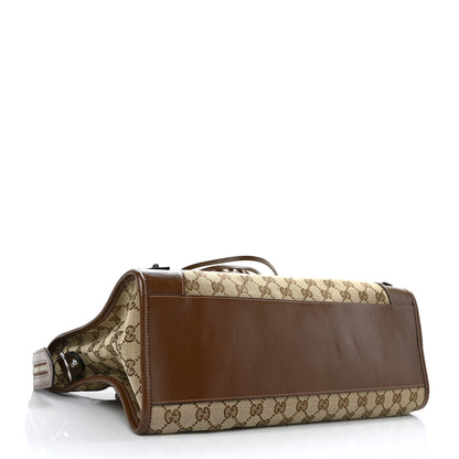 Balenciaga X GUCCI GG Monogram Azalea Calfskin Neo Classic Silver Hardware Medium City Beige Ebony Brown Sugar 4 of 8