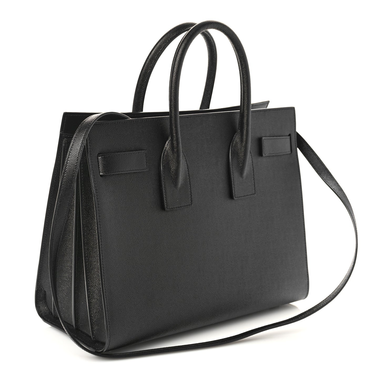 Grained Calfskin Small Sac De Jour Black