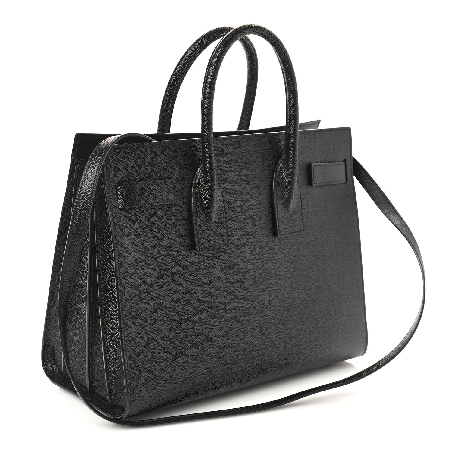 Saint Laurent Grained Calfskin Small Sac De Jour Black 4 of 9