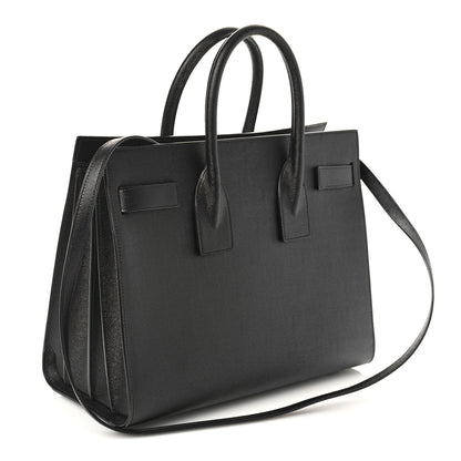 Saint Laurent Grained Calfskin Small Sac De Jour Black 4 of 9