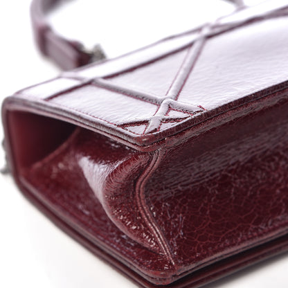 Christian Dior Crackled Deerskin Small Diorama Flap Bag Burgundy 13 of 15