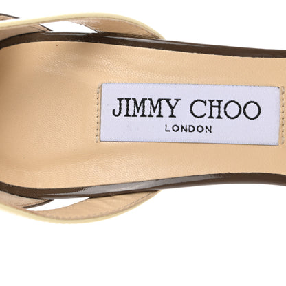 Jimmy Choo Patent Suede Marcine 100 Pumps 39 Off White Mink Anthracite 7 of 11