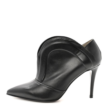 Fendi Vitello Nappa Cutout Western Ankle Boots 37 Black 1 of 8