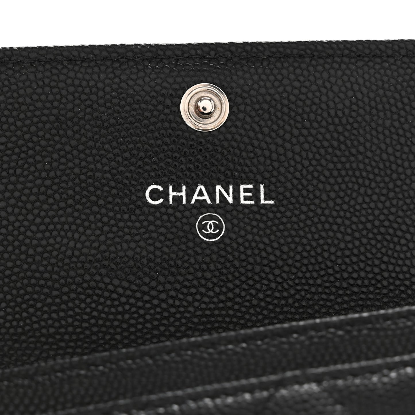 Caviar Quilted Boy Flap Card Holder Black