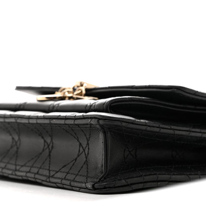 Christian Dior Lambskin Cannage Chain My Dior Daily Chain Pouch Black 11 of 12