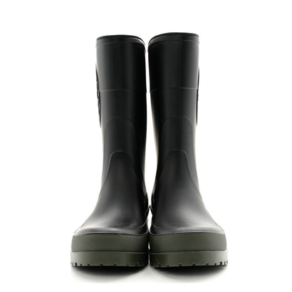 Christian Dior Rubber Diorunion Rain Boots 39 Black Military 2 of 8