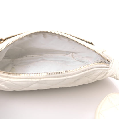 Chanel Aged Calfskin Quilted Waist Belt Bag White 5 of 15