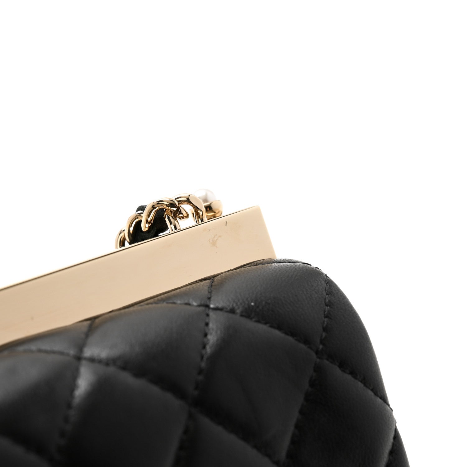 Chanel Lambskin Quilted Pearl CC Vanity Case Black 12 of 12