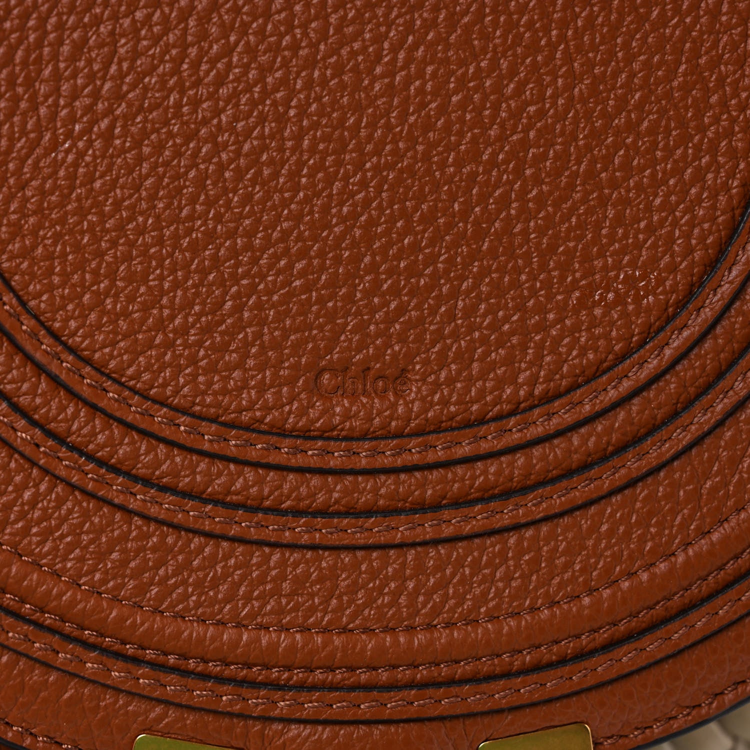 Chloe Raffia Small Grain Calfskin Small Marcie Basket Crossbody Tan 7 of 10