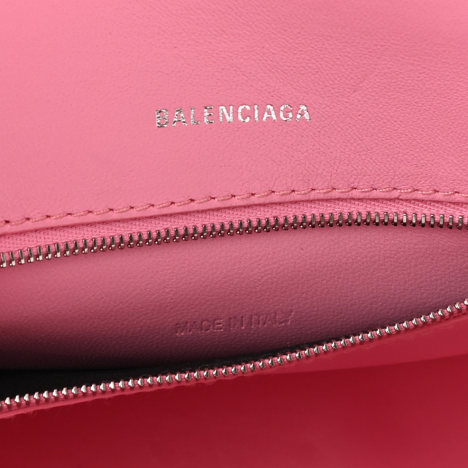 Balenciaga Calfskin Crocodile Embossed Degrade Small Hourglass Top Handle Bag Sweet Pink 6 of 12