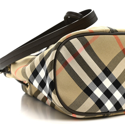 Burberry Check Mini Drawstring Pouch Sand 10 of 12