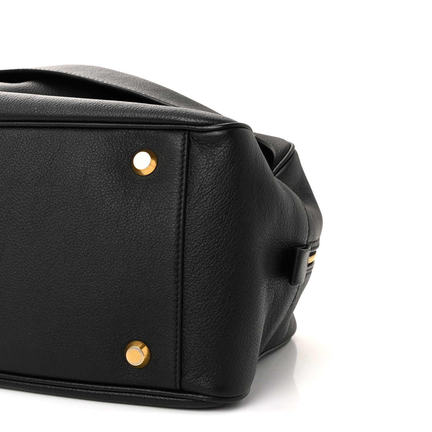 Balenciaga Grained Calfskin Medium Carrie Bowling Bag Black 9 of 9