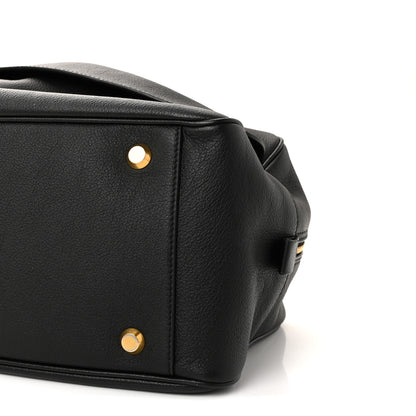 Balenciaga Grained Calfskin Medium Carrie Bowling Bag Black 9 of 9