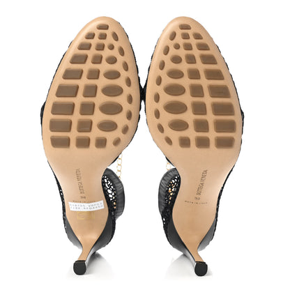 Bottega Veneta Mesh Nappa Chunky Chain Sandals 38 Black 5 of 10