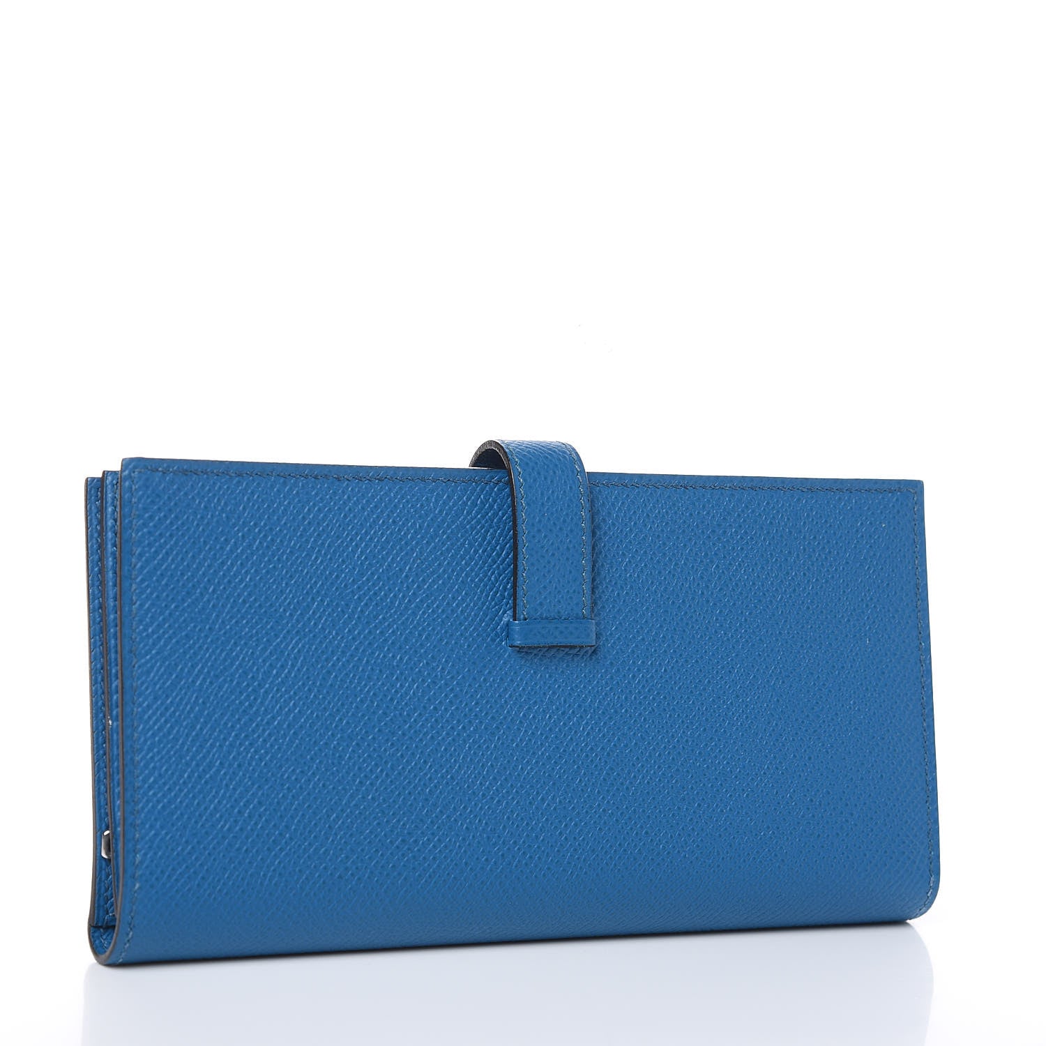 Hermes Epsom Bearn Gusset Wallet Bleu Izmir 3 of 7