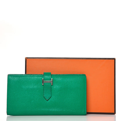Hermes Chevre Mysore Bearn Gusset Wallet Menthe 9 of 9