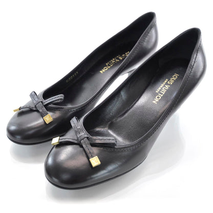 Louis Vuitton Leather Bow Heels 36 Black 4 of 7