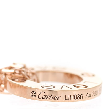 Cartier 18K Pink Gold 2 Diamond LOVE Necklace 4 of 8