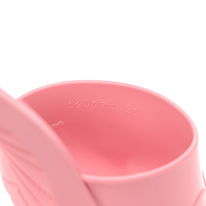Gucci Rubber Gucci Logo Womens Platform 20/60mm Slide Sandals 37 Wild Rose 8 of 10