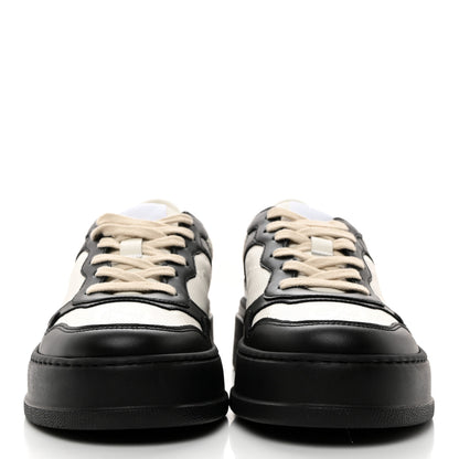 Gucci Calfskin GG Tennis Embossed Womens Platform 55mm Sneakers 38 Black White 2 of 9