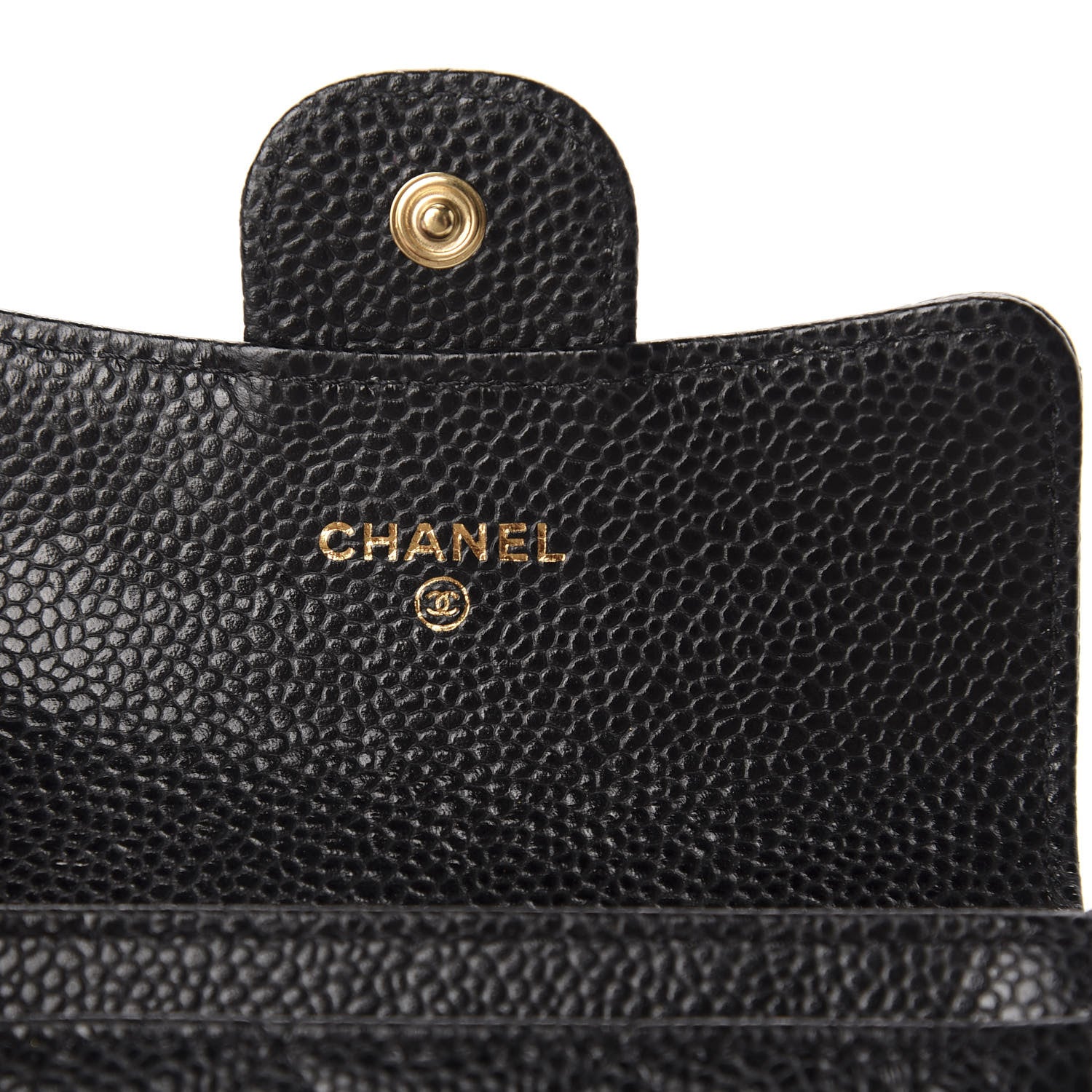 Chanel Caviar Quilted Flap Card Holder Wallet Black 6 of 9