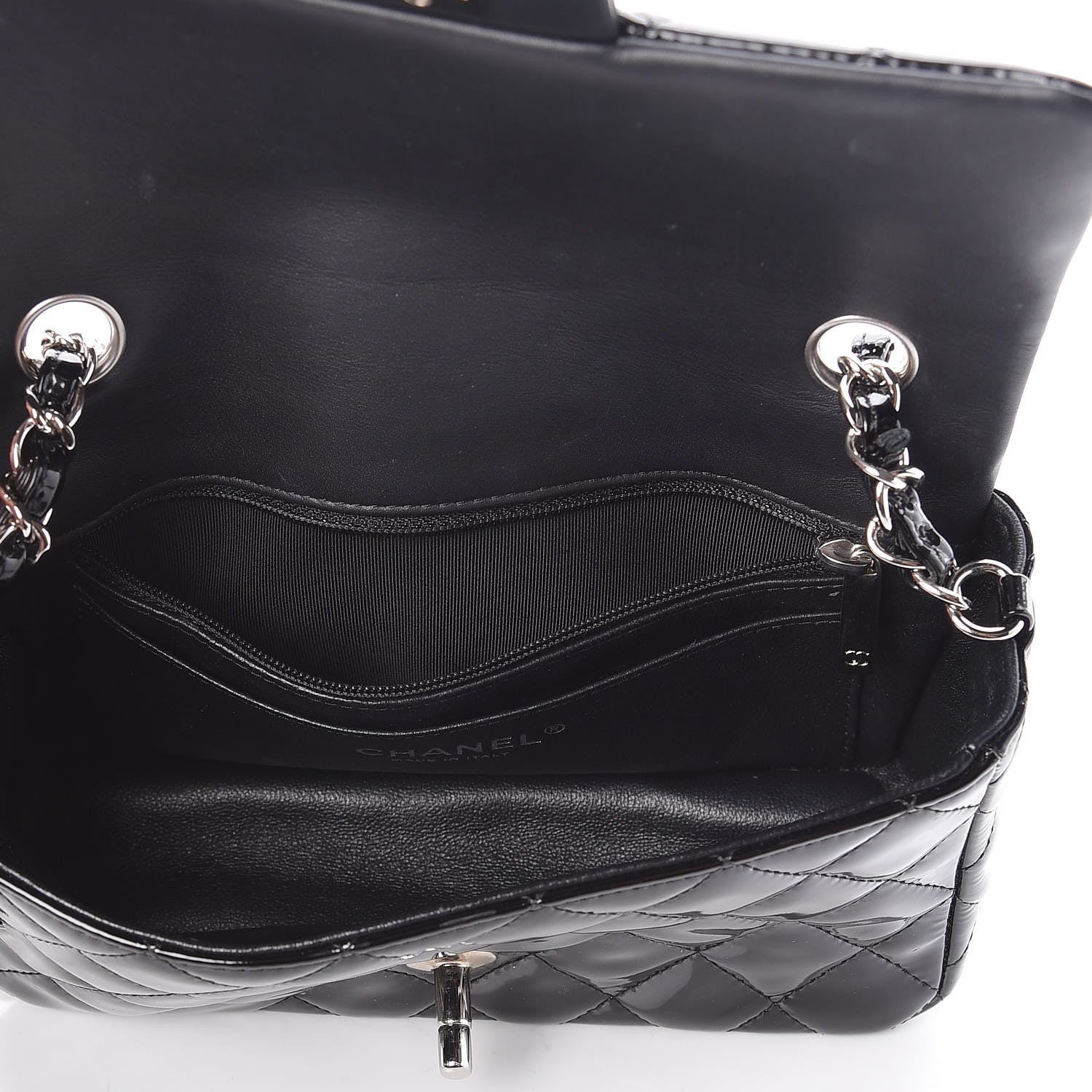 Chanel Patent Calfskin Quilted Mini Rectangular Flap Black 5 of 10