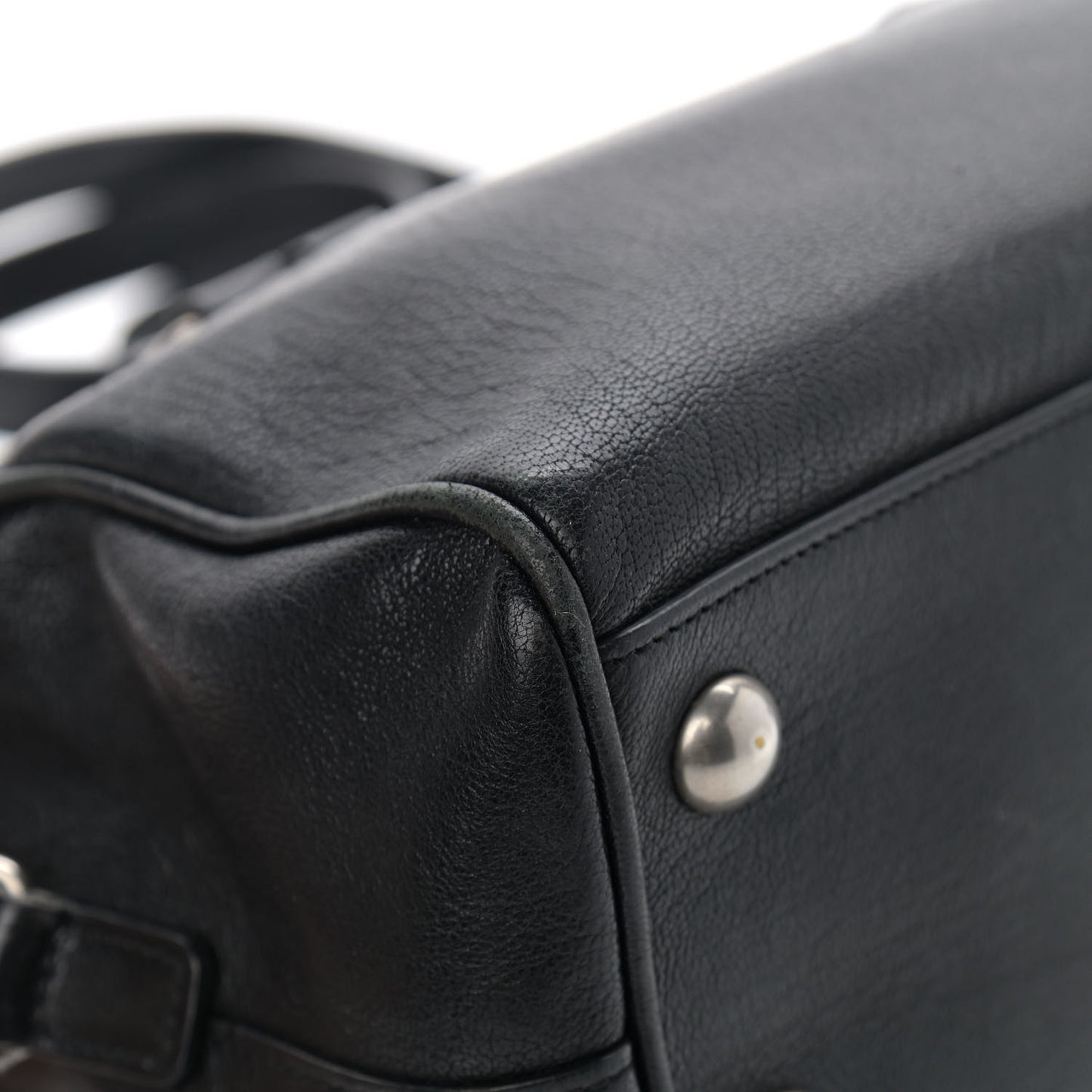 Calfskin Star Studded Classic Baby Duffle Black