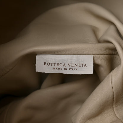 Bottega Veneta Metallic Crinkled Lambskin The Pouch Oversized Clutch Oro 7 of 11