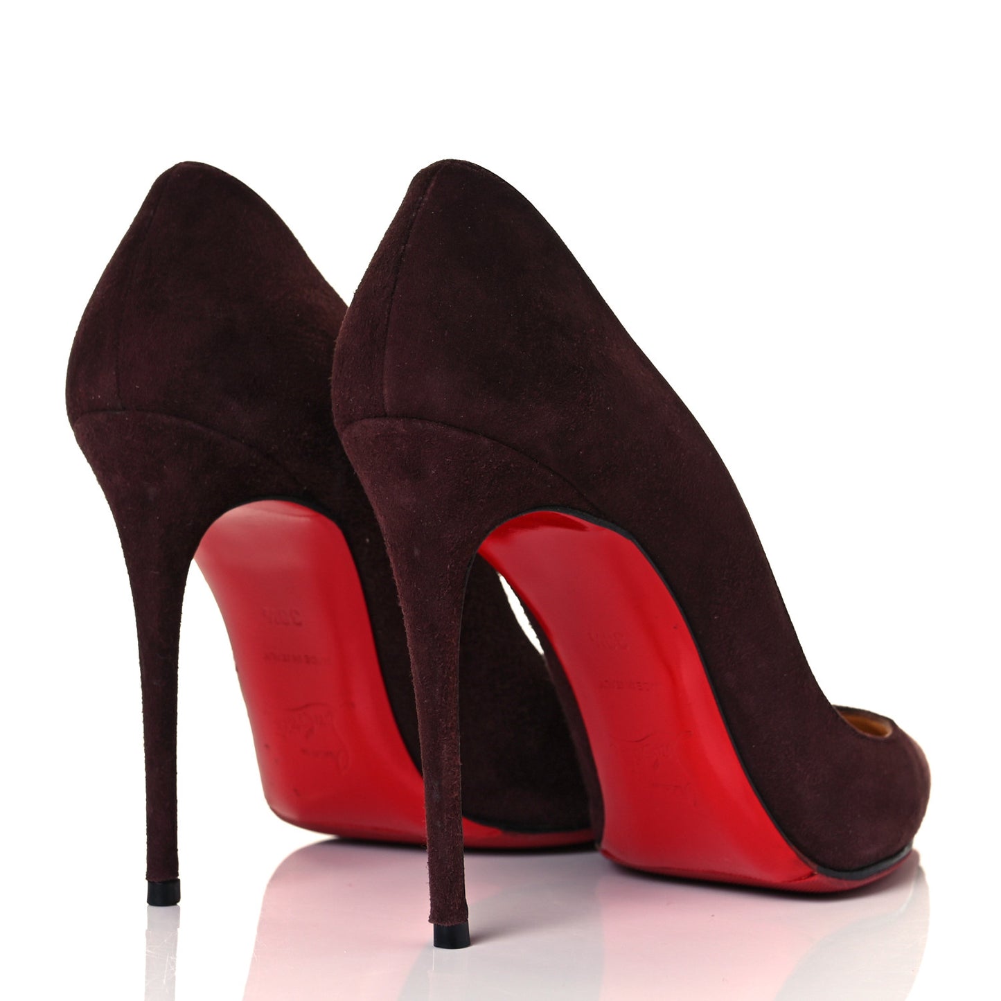 Suede Pigalle Follies 100 Pumps 38.5 Cramoisi
