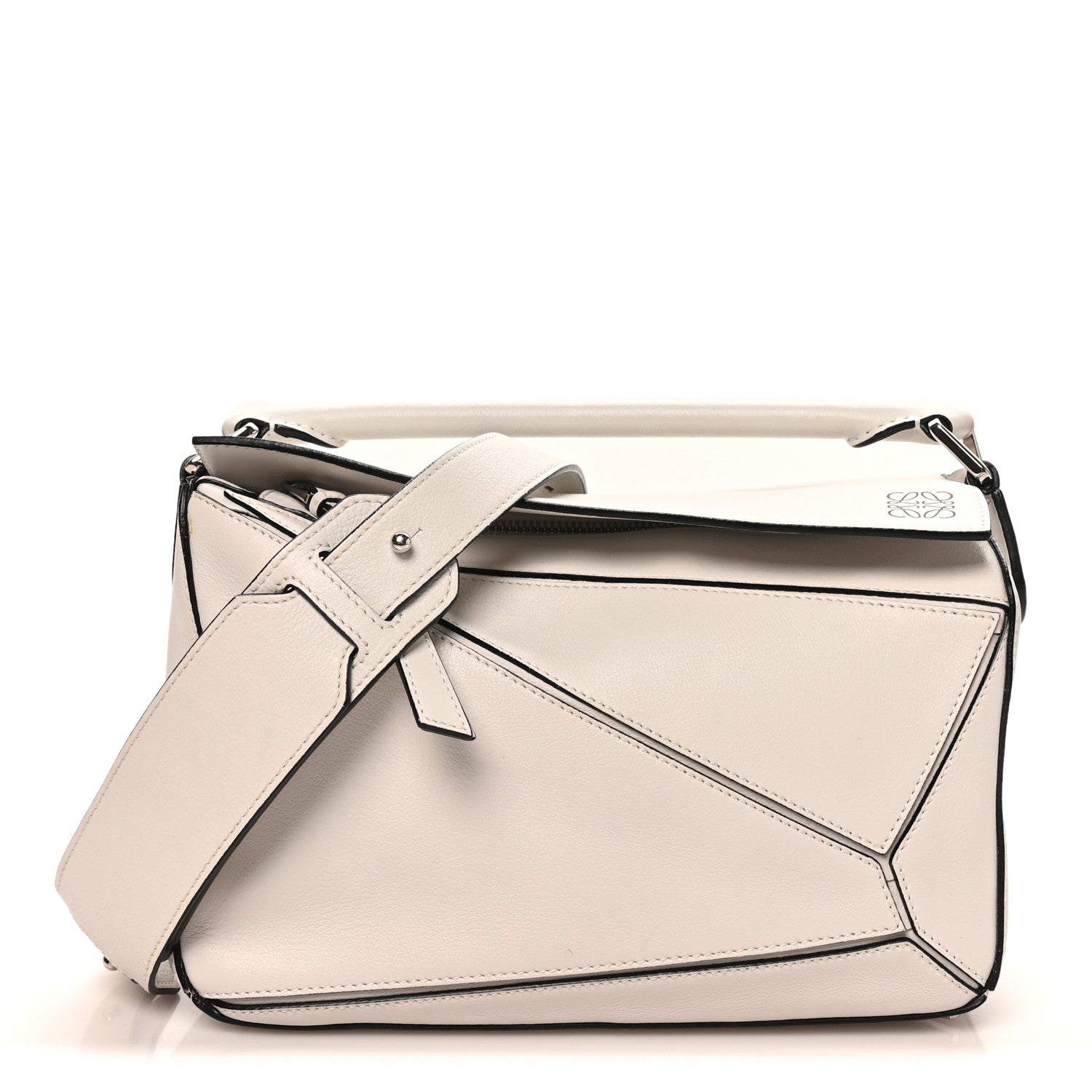 Loewe Calfskin Small Puzzle Bag White 1 of 9