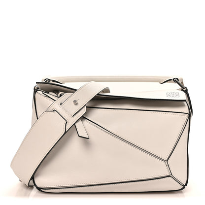 Loewe Calfskin Small Puzzle Bag White 1 of 9