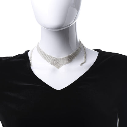 Tiffany Sterling Silver Elsa Peretti Mesh Bib Necklace 2 of 6