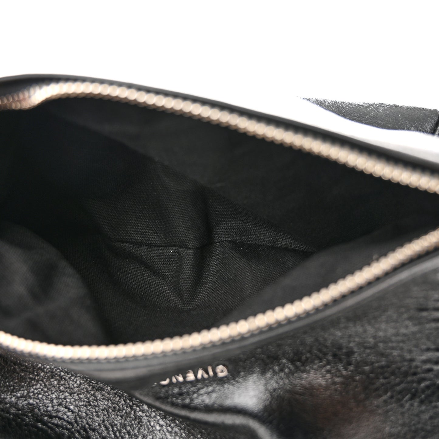Crinkled Patent Small Pandora Black