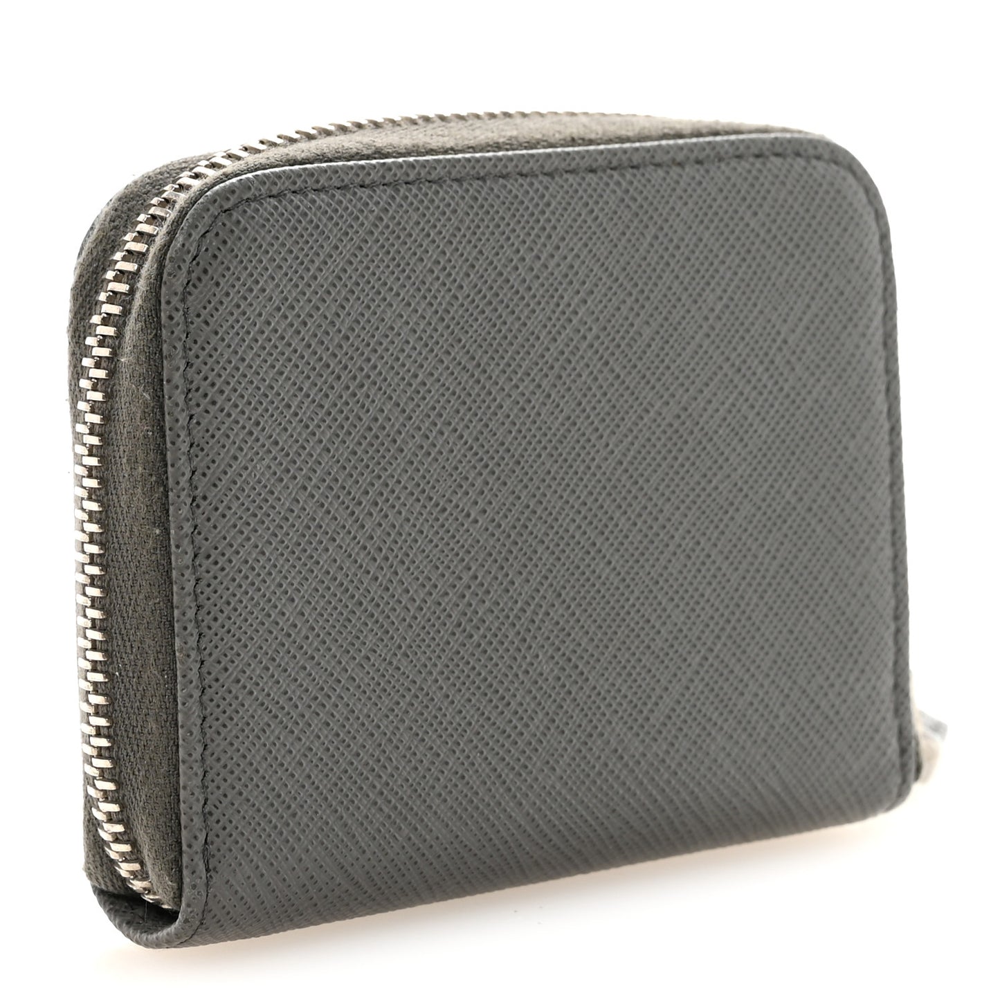 Saffiano Metal Zip Coin Purse Marmo