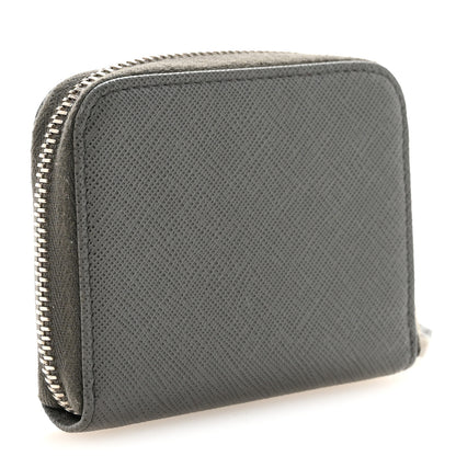 Prada Saffiano Metal Zip Coin Purse Marmo 3 of 7