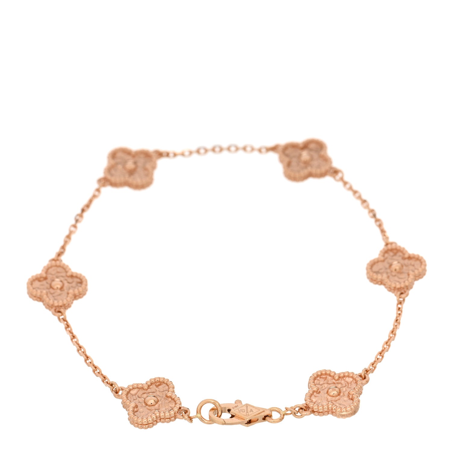 Van Cleef & Arpels 18K Rose Gold 6 Motifs Sweet Alhambra Bracelet 2 of 5
