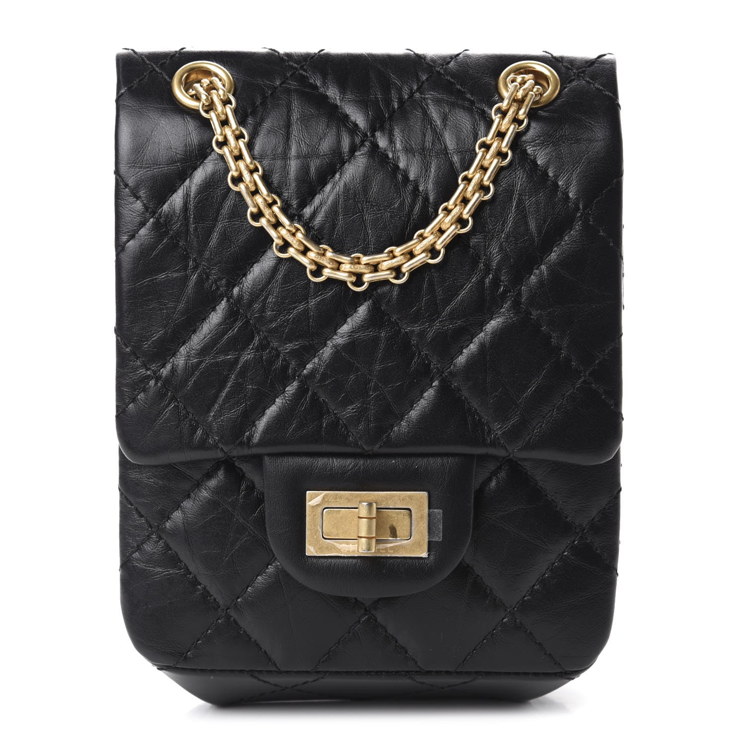 Chanel Aged Calfskin Quilted 2.55 Reissue Mini North South Flap Black 1 of 11