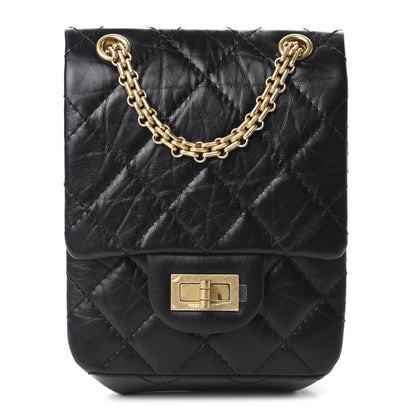 Chanel Aged Calfskin Quilted 2.55 Reissue Mini North South Flap Black 1 of 11