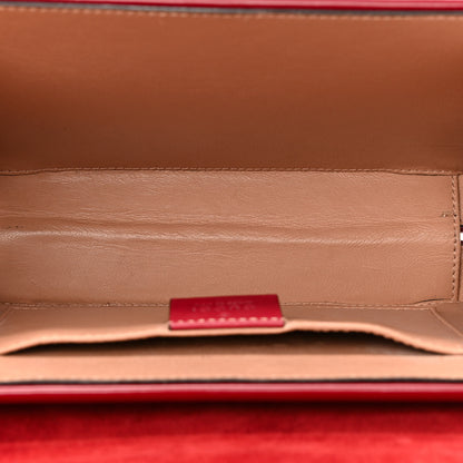 Gucci Mousse Top Patent Mini Sylvie 1969 Top Handle Bag New Cherry Red 5 of 15
