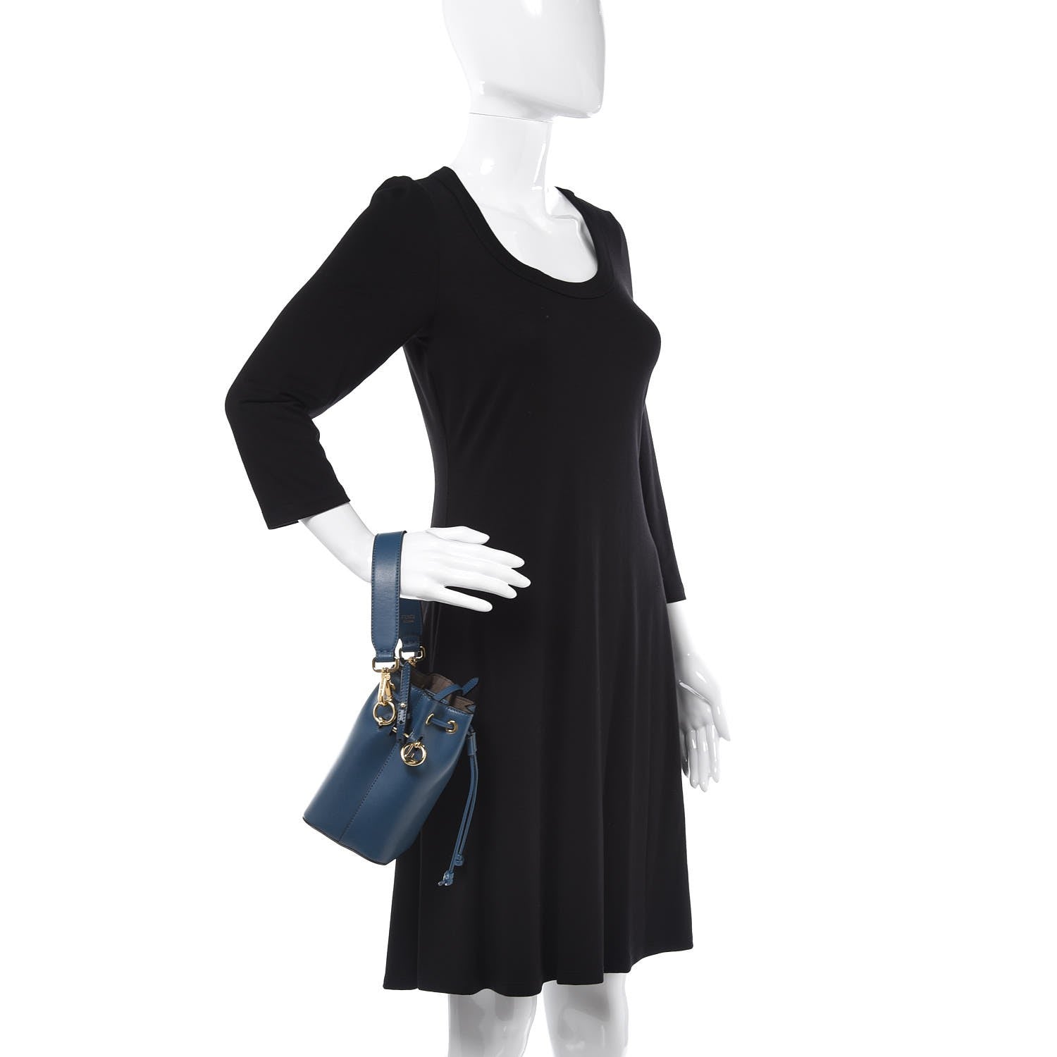 Fendi Vitello Liberty Lucido F is Fendi Mini Mon Tresor Bucket Bag Nebula 2 of 16