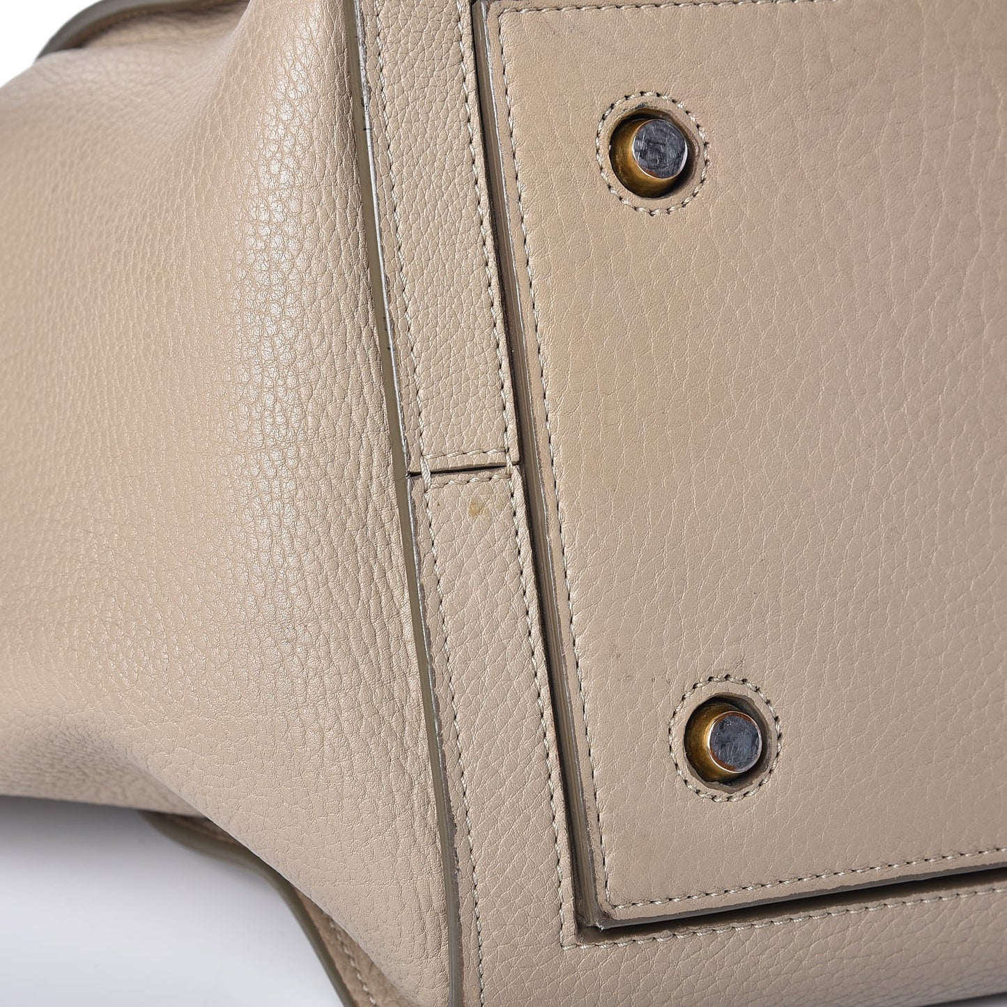 Crisped Calfskin Small Tie Knot Tote Light Taupe