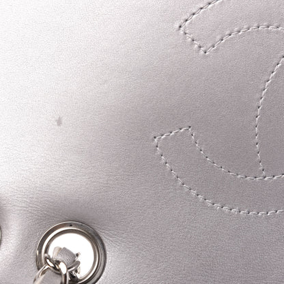 Chanel Metallic Caviar Quilted Medium CC Filigree Flap Silver 9 of 14