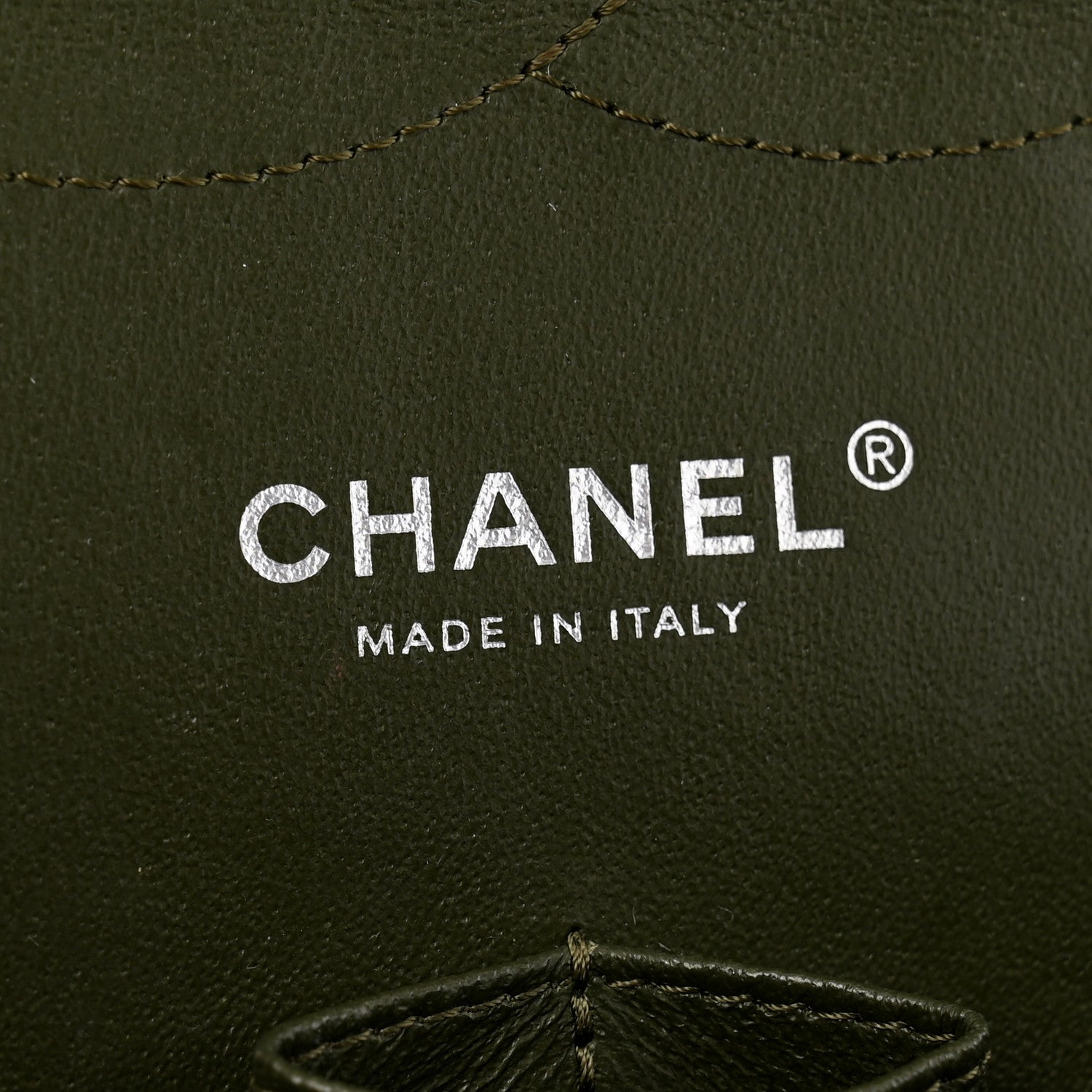 Chanel Caviar Quilted Jumbo Double Flap Green 6 of 13