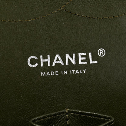 Chanel Caviar Quilted Jumbo Double Flap Green 6 of 13