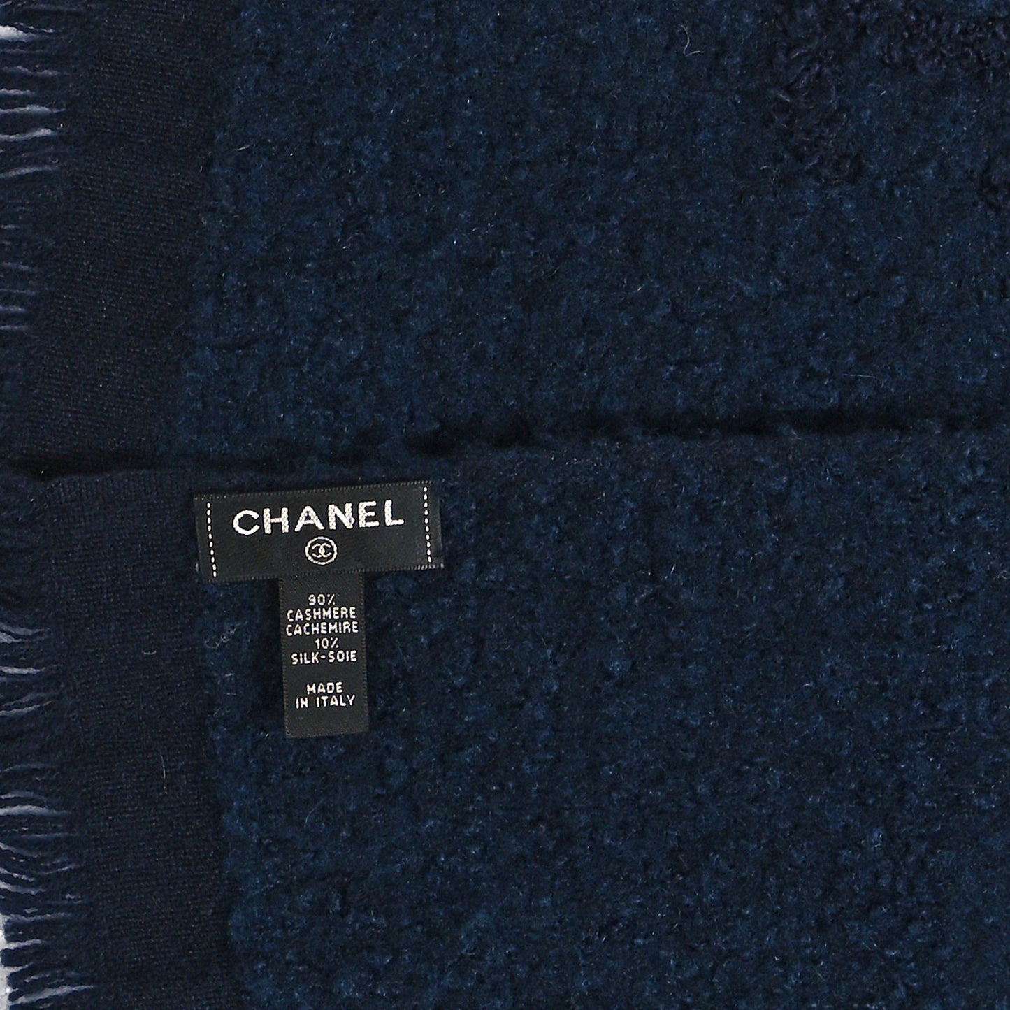 Cashmere Silk CC Scarf Blue