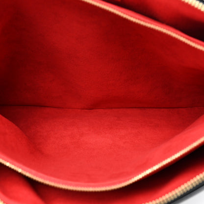 Louis Vuitton Patent Embossed Monogram Lambskin Coussin MM Black Red 6 of 15